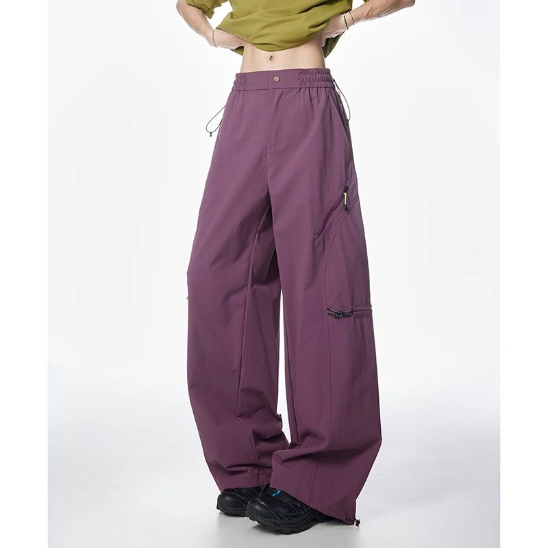 سراويل رجالية عصرية ربيعية مقاومة للرياح سراويل رياضية جافة قابلة للتنفس سراويل عمل سراويل رجالية واسعة الساق بلون سادة #1