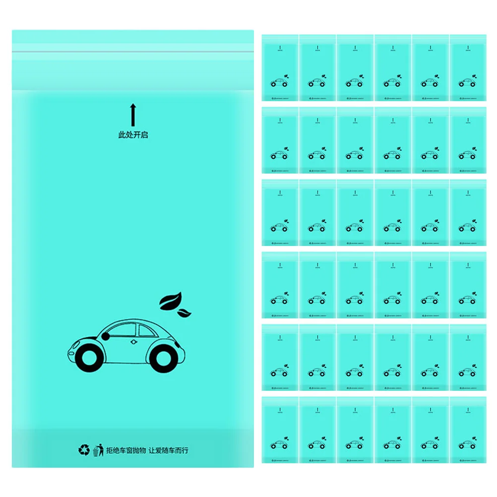 50 Pcs Puke Car Vomit Bag Trash Airplane Cleaning Sick Bags Plastic Self Adhesive