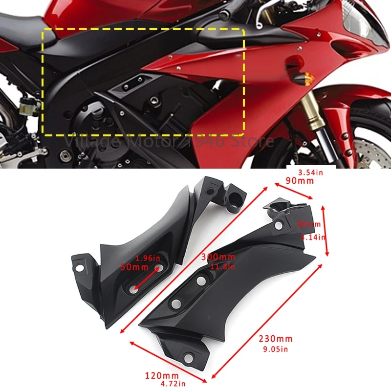 

New Black Side Frame Mid Cover Panel Fairing Cowl For Yamaha YZF R1 YZFR1 YZF-R1 2004 2005 2006 Motorcycle Accessorry