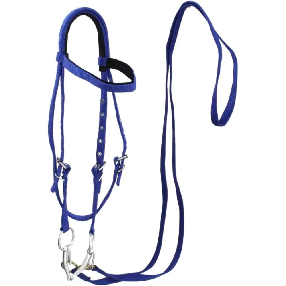 Thickened Horse Halters Adjustable Strap Three Colors Horse Neck Stretcher Comfortable Horse Harness Horse Bridle Headband