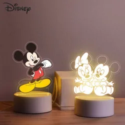 Disney Mickey Minnie Donald Duck Cartoon Cute Children's Bedroom Table Lamp Desktop Decoration Ornament Bedside Night Light Gift