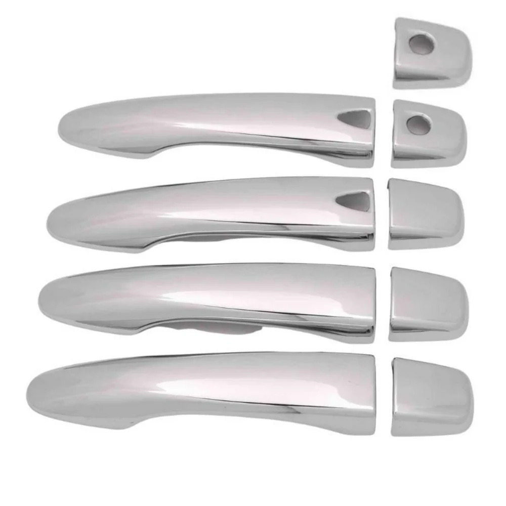 Protective Cover Carbon Fiber Chrome Silver Door Handle Cover For Nissan NAVARA NP300 FRONTIER D23 2015-2021 Cars Accessories