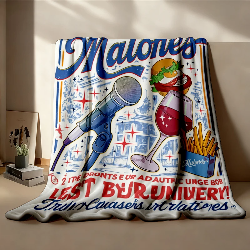Off Campus Malone's Bar Comfy Blanket, Briar University Hockey Romance Flannel Blanket, Graham Hockey Book Movie Series
