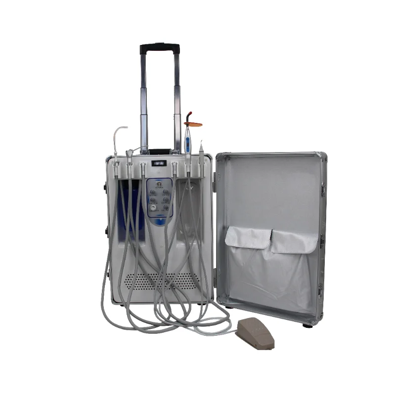 

Portable Dental Unit with Air Compressor, Dentistry Tool, Dentist Instrument Treatment Machine, 600W