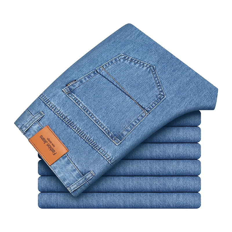 Jeans d'été décontractés pour hommes d'âge moyen et d'élan, vêtements de papa classiques, tout match, qualité haut de gamme, FJM, 03, simples