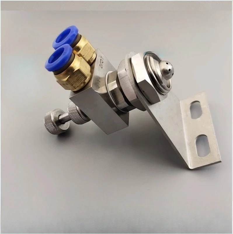 Atomizing nozzle, two-fluid gas-water mixed nozzle pressure adjustable wide-angle fan-shaped dust removal nozzle
