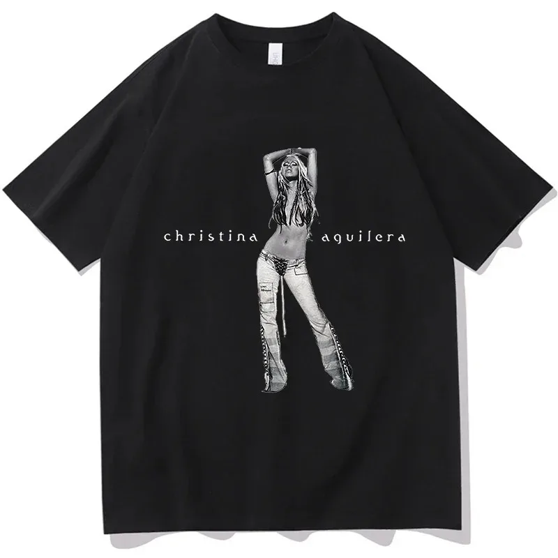 Il 25° anniversario di Christina Aguilera T-shirt unisex moda uomo donna 100% cotone maglietta grafica estetica top vestiti