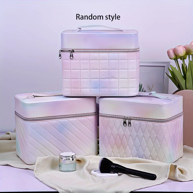 1pc OEM ODM cosmetic bag large capacity suitcase high-end desktop storage multifunctional cosmetic case