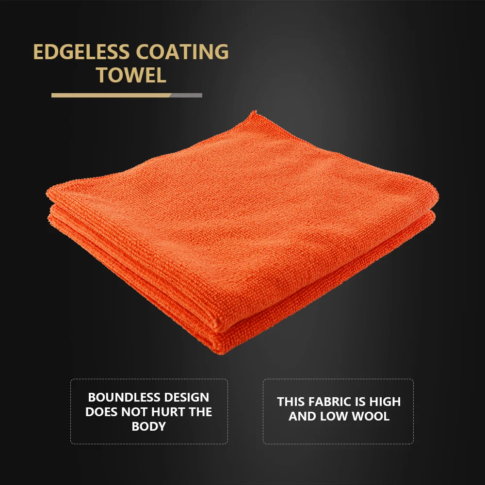 (Single Sale) SPTA Microfiber Edge Extra Soft Car Clean Remove Wax Cloth Automobile Motorcycle Washing Towel 40*40 CM