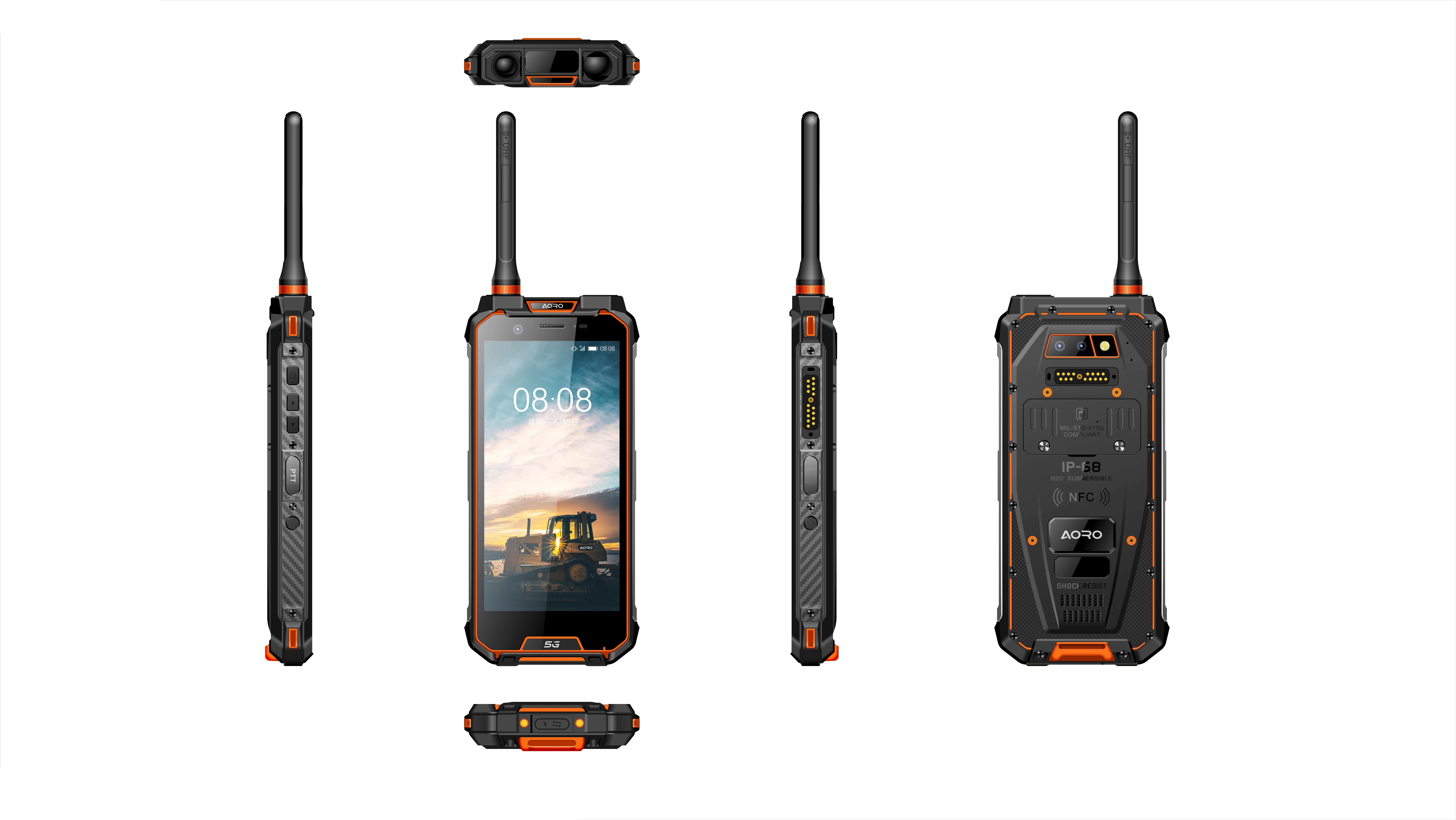 Channel Aoro M5-5G 5G Network Wakie Talkie Long Range Radio Dmr Poc Talki Walkie PTT Two Way Walkie Talkie 5km