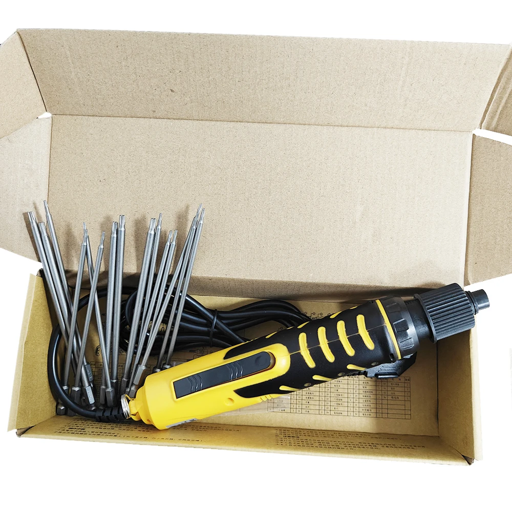 AhuHardware S1/4 Semi-Automatic Electric Screwdriver with 150mm T6 T7 T20 Kit 220V Electric Screwdriver Regulation Repair Tool