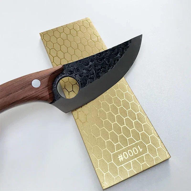 Grain Double Side New Design Diamond Knife Sharpening Stone Ice Skates Metal Plate Guide Stand Base 400 1000 Grit