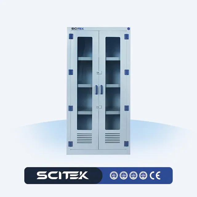 4-Door Laboratory Storage Cabinet 3-Shelf Strong Acid and Alkali PP Material for School and Laboratory Furniture
