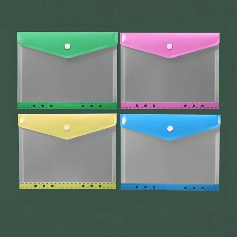 

5 шт. расширяемых папок для документов формата А5 с 6-кольцевой папкой из полипропиленового пластика с кнопками и карманами для этикеток, школьный офис и путешествия