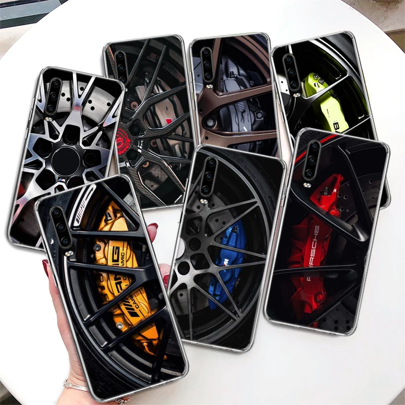 Sports Car Wheel Tire Speed Coque Phone Case For P30 P40 Lite P20 P10 P50 Mate 20 30 40 10 Pro Luxury Pattern Customized Soft Co