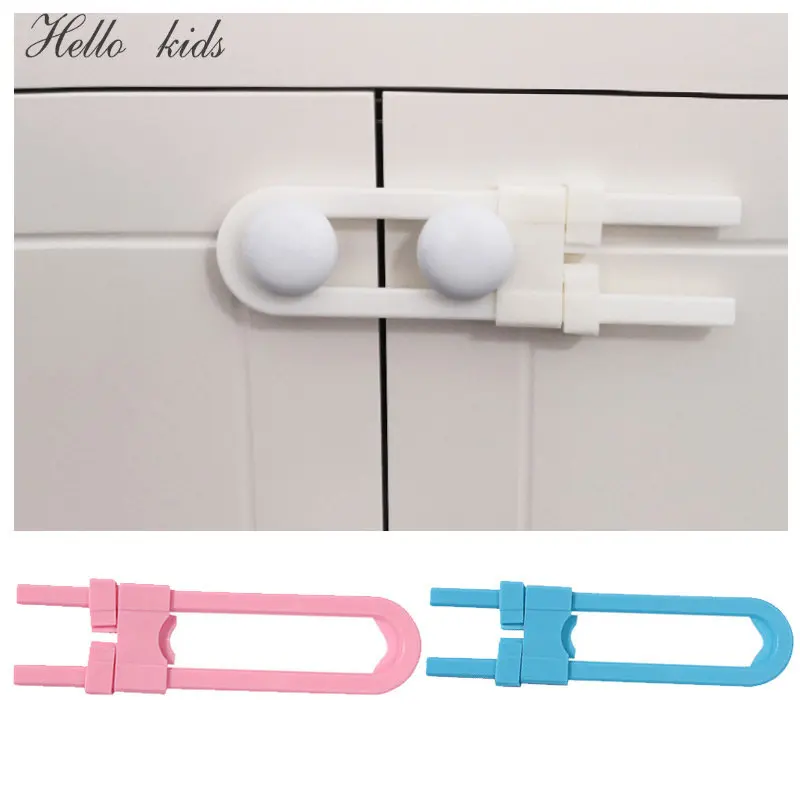 1 Piece Children Protection Lock U Shape Baby Safety Lock Prevent Child From Opening Drawer Cupboard Door Children Safety Lock