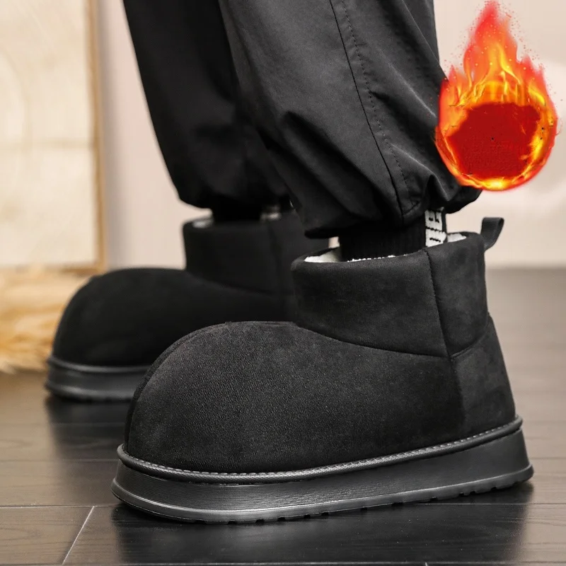 Popular Men's Big-Toe Snow Boots with Plush Lining and Warm Cotton Shoes image 6
