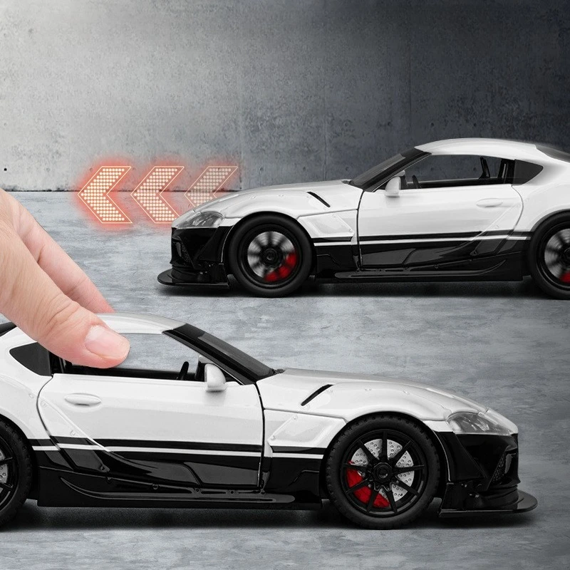 محاكاة 1:22 سوبرا سبيكة سيارة رياضية كلاسيكية نموذج دييكاست لعبة أطفال مركبة هدية عيد ميلاد مجموعة مصغرة Voiture #6