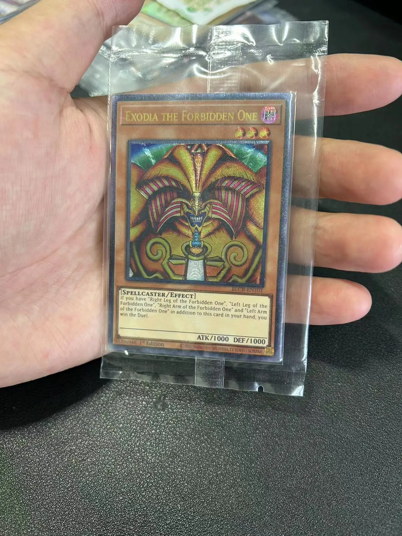 Yu Gi Oh Ultimate Rare/UTR TCG Exodia the Forbidden One(BLCR-EN101) Board Game English Collection customize Card (Not Original)