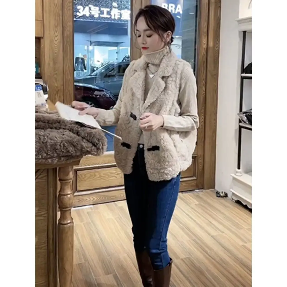 

Осень-зима женский жилет для отдыха пальто корейский Femme большой размер 4XL свободная куртка без рукавов 2025 женский модный жилет верхняя одежда