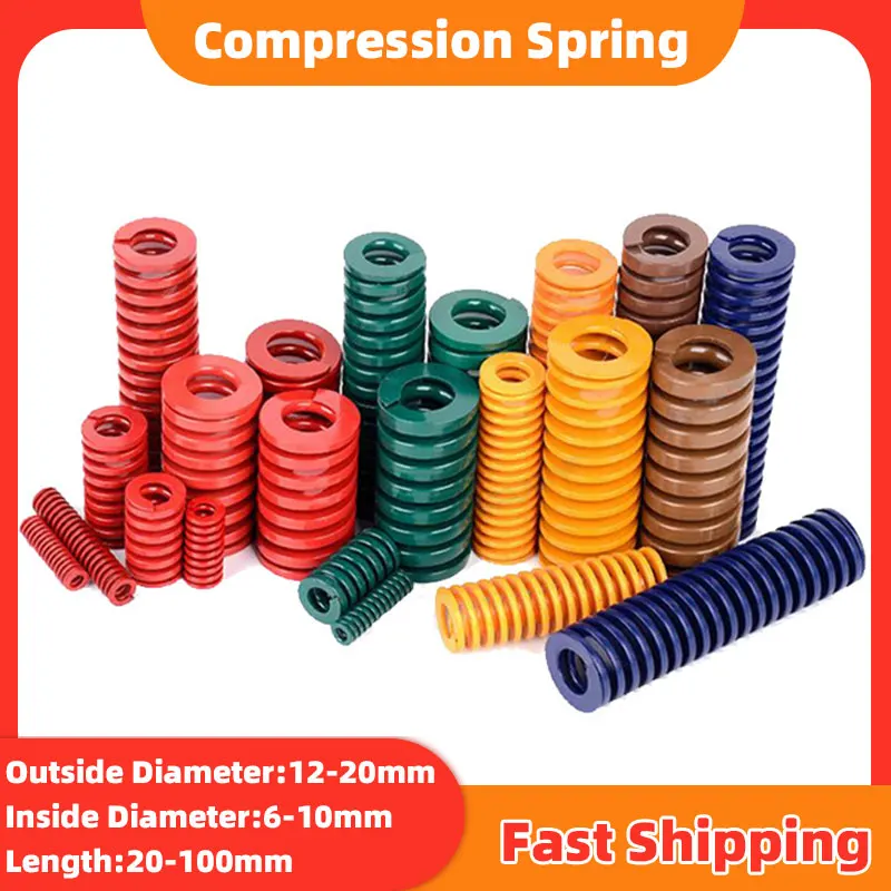 1PCS Mold Spring Spiral Stamping Compression Die Springs for Support Lift Bars Tools OD 12-20mm ID 6-10mm L 20-100mm