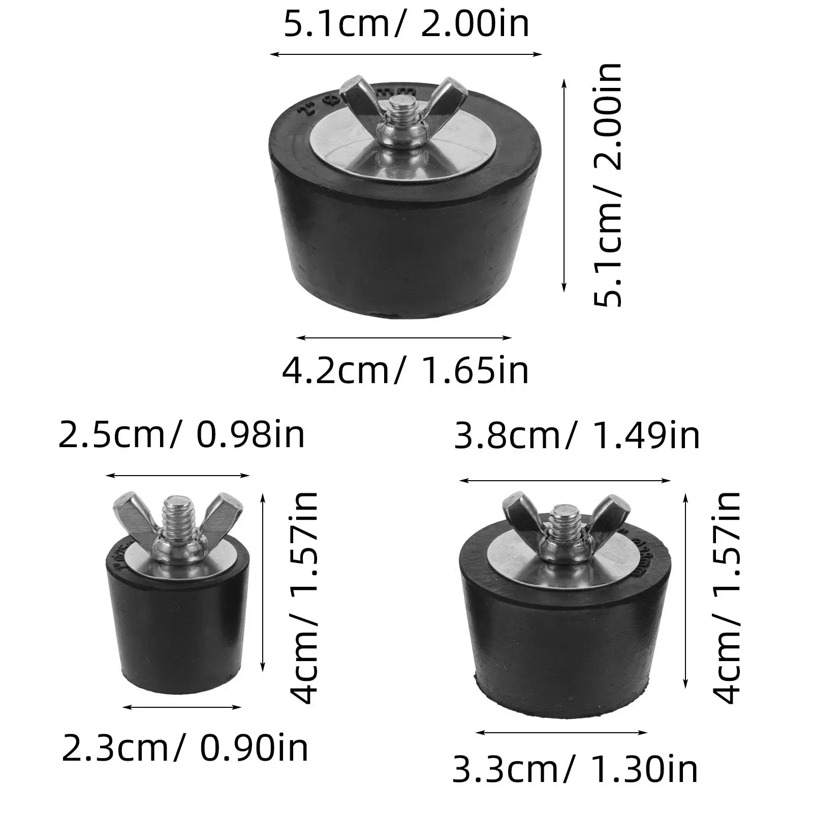 3Pcs Pool Plugs Rubber Return Plugs Non Slip Swimming Pool Stoppers Winter Expansion for Inground Pools Spa Return Plug
