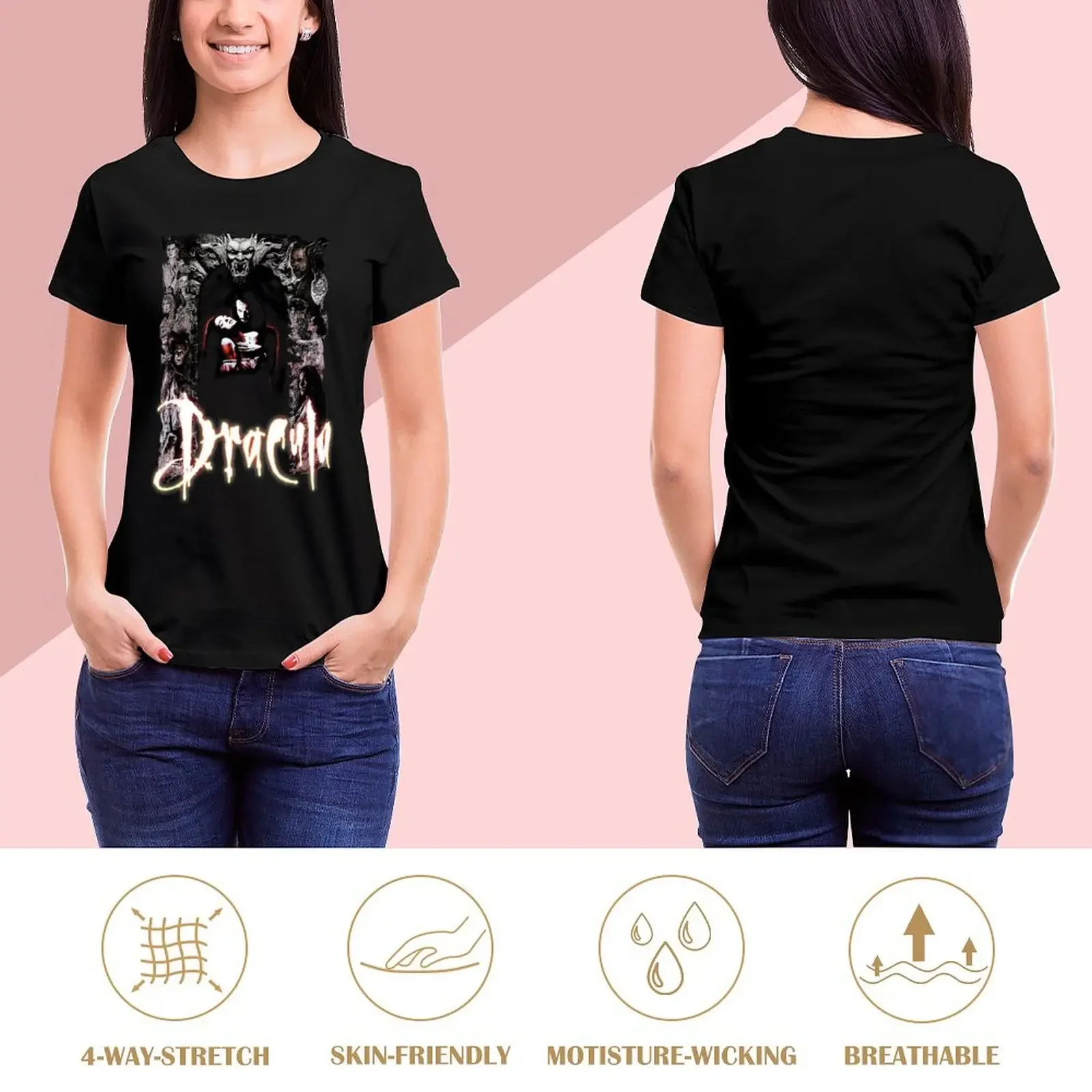 Bram Stoker's Dracula T-Shirt aesthetic clothes anime tees Short sleeve tee black t shirts for Women