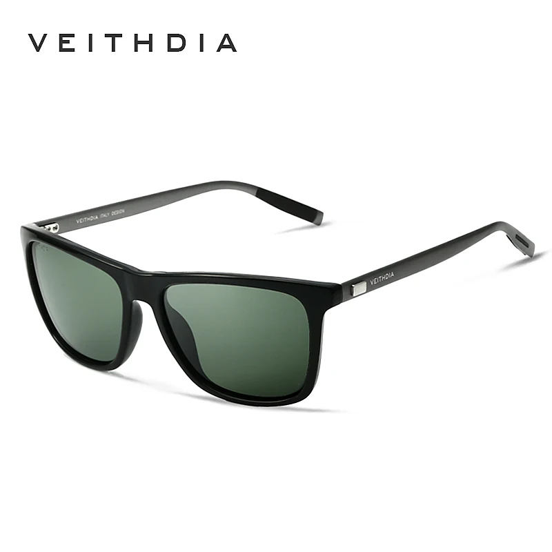 VEITHDIA Merk Zonnebril Unisex Retro Aluminium + TR90 Zonnebril Gepolariseerde Lens Vintage Brillen Zonnebril Voor Mannen/Vrouwen 6108