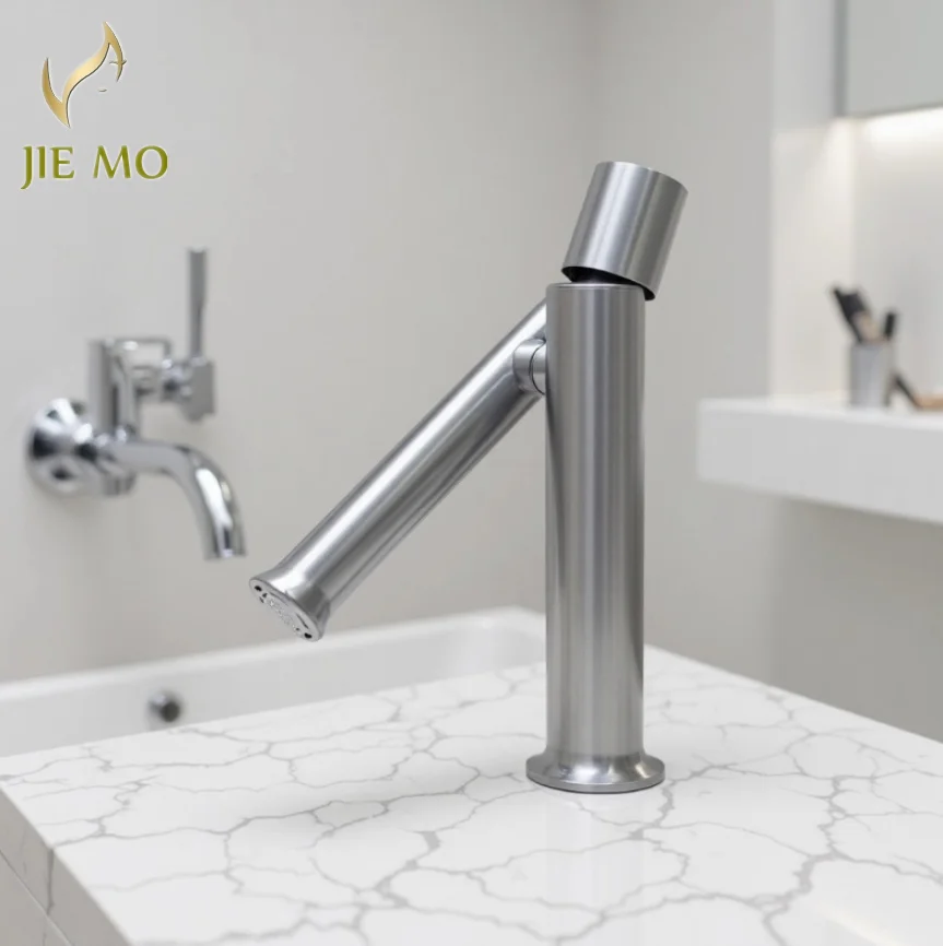 

Смеситель для горячей и холодной воды из нержавеющей стали 304, разнонаправленный смеситель с одним отверстием Lucky Cat, смеситель для умывальника под раковиной