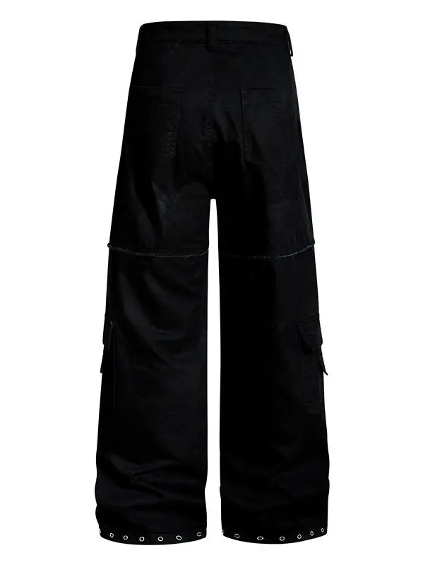 America High Waist Black High Streetwear American Casual Wide Leg Pants Women Jeans Plus Size Basic Baggy Retro Straight Trouser