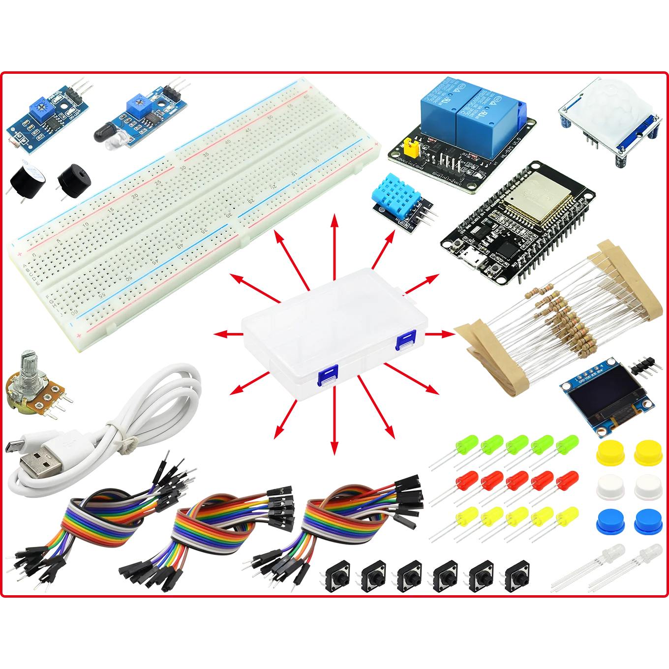 Basic Starter Kit for ESP32 ESP-32S WIFI I OT Development Board for Arduino Project Learning Kit with Tutorials