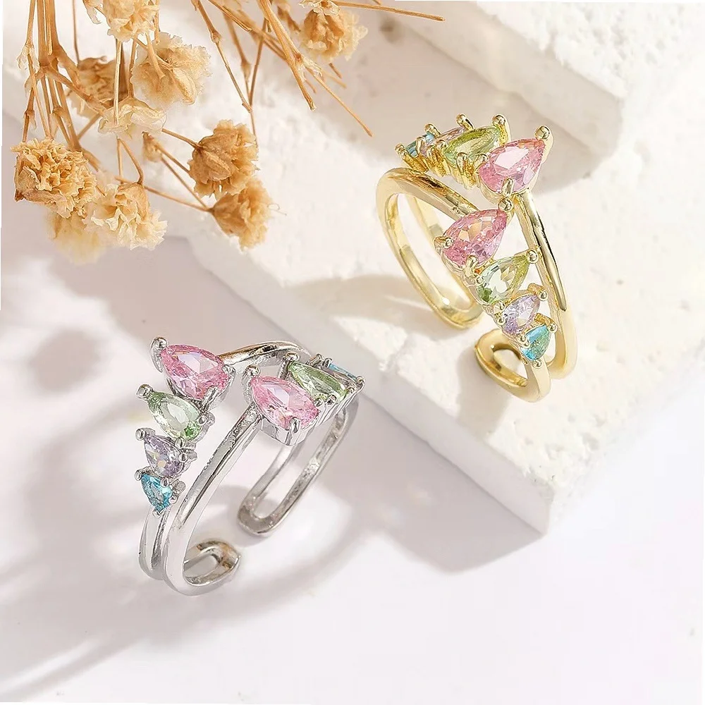 2026 New Micro-Set Zircon Versatile Ring, Minimalist Stackable Index Finger Ring, Trendy Internet Celebrity Jewelry Gift