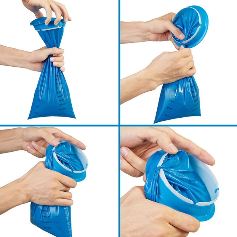 1000ML Portable Disposable Travel Car Airplane Motion Sickness Nausea Vomit Cleaning Bag Clean Eco-Friendly Plastic Bag