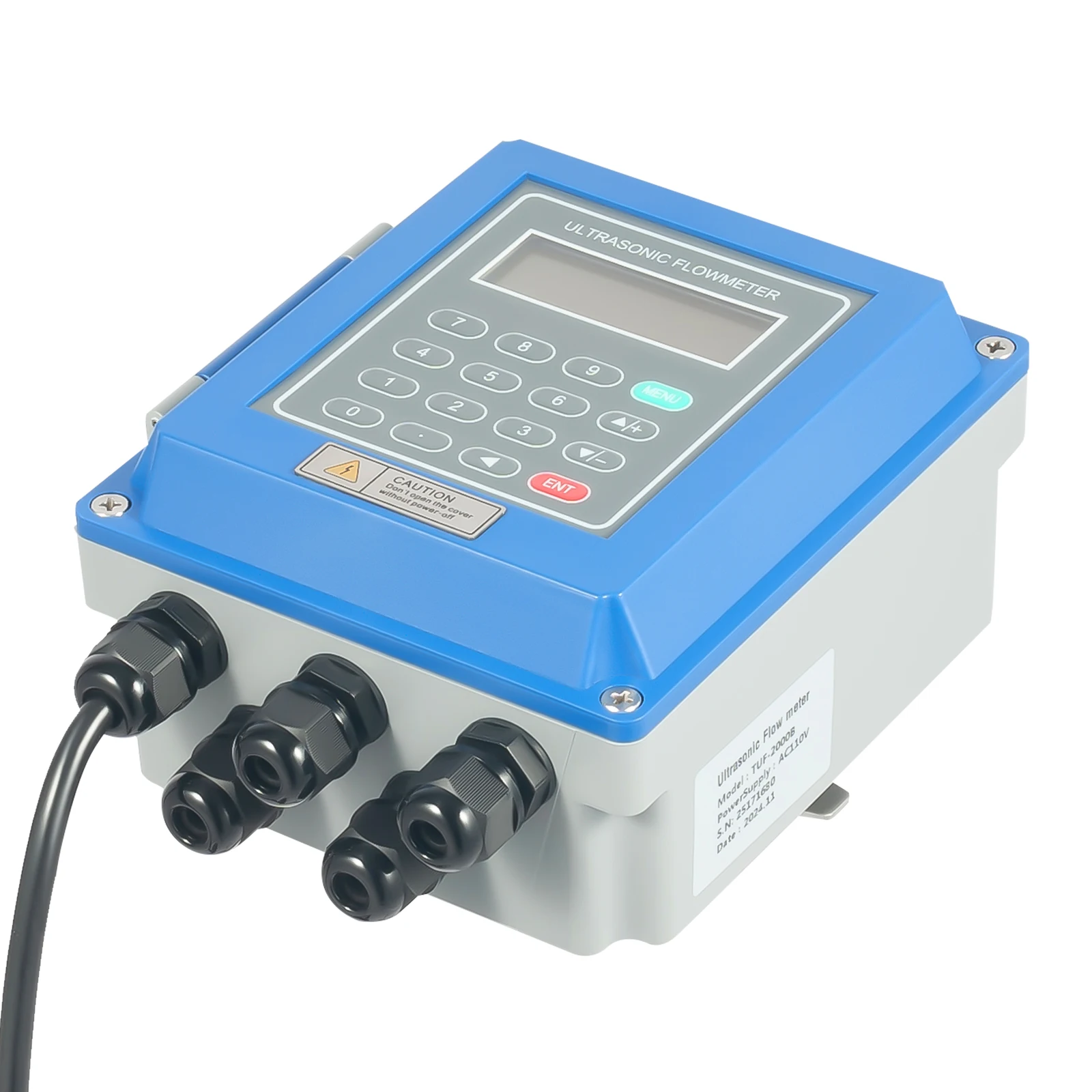 Tuf-2000b Host Ultrasonic Flowmeter Wide Pressure Us Standard Accuracy ±1%, Ts-2 Ultrasonic Transducer, Tm-1 Ultrasonic Transducer, Signal Cable, And 2 Steel Belts Storage Record