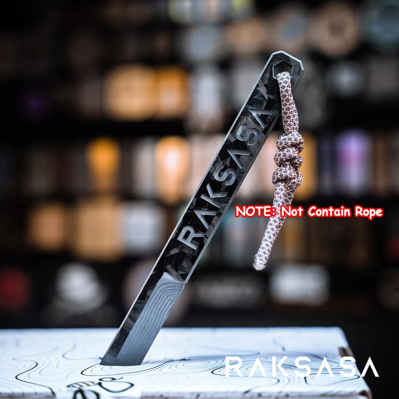 

15cm Outdoor Portable EDC Multifunctional Carbon Fiber Integrated Hanging Pendant Mini Pry Bar Tool