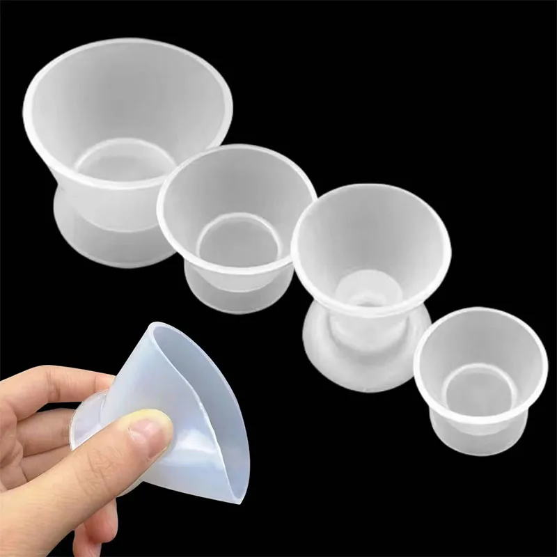 4pcs/set Dental Silicone Cup Dentist Rubber Self Solidifying Mixing Bowls Dappen Dishes Teeth Whitening Dentistry Lab Tools