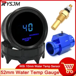 HD 52mm Digital Water Temperature Gauge Car Racing Modification 40~150 Celsius Temp Meter With Sensor Adapter 1/8NPT Thermometer