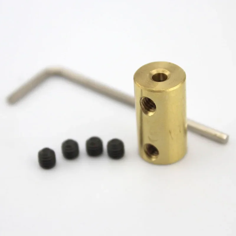 3.17/4/5/6/8/10/12mm Brass Rigid Motor Shaft Coupling Coupler Transmission Connector Sleeve Adapter For RC Boat Car Airplane