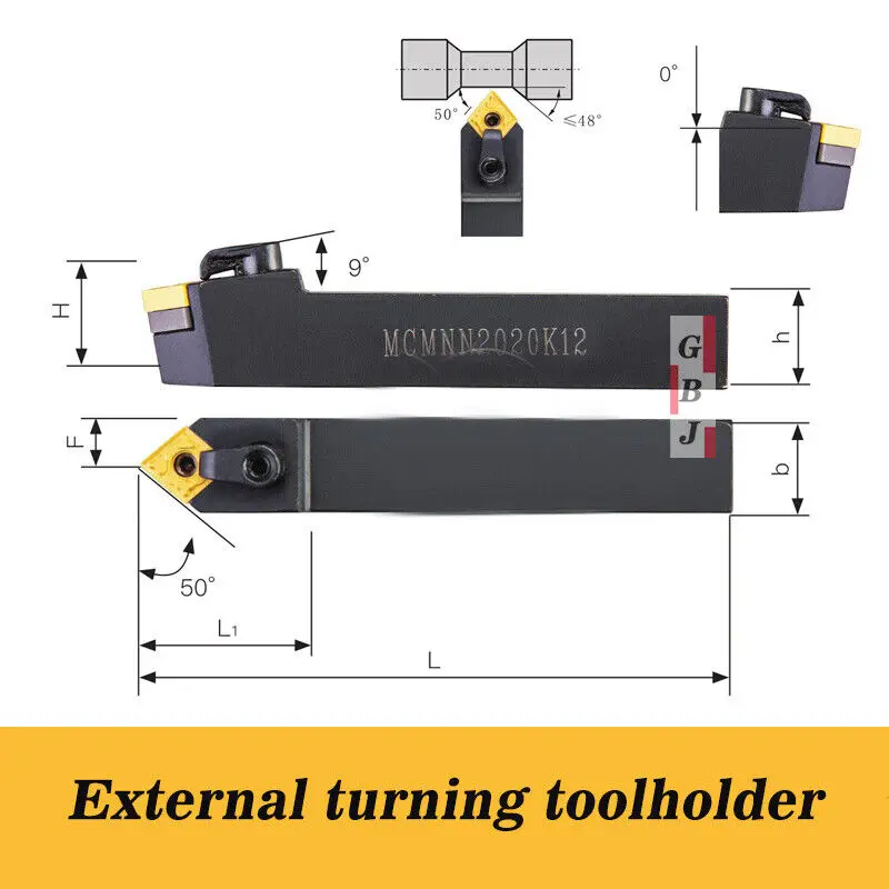 50° MCMNN 1616 2020 2525 3232 K12 M12 P12 External turning tool For -80 (clamp)