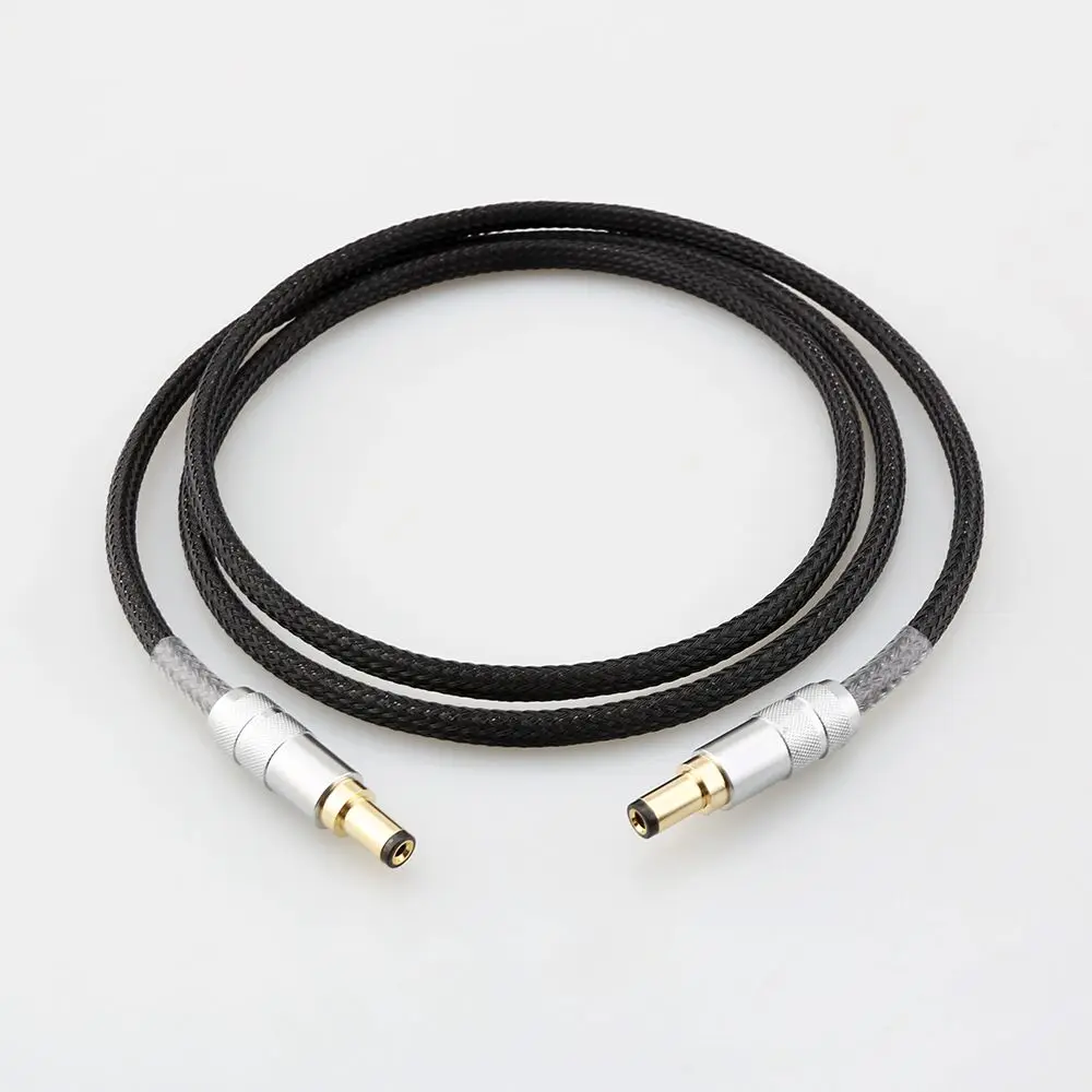 Hifi 2x23AWG посеребренный кабель питания постоянного тока GX16-2 Pin до 5,5*2,5/2,1 мм AC/DC фонокорректор линейный выходной кабель питания
