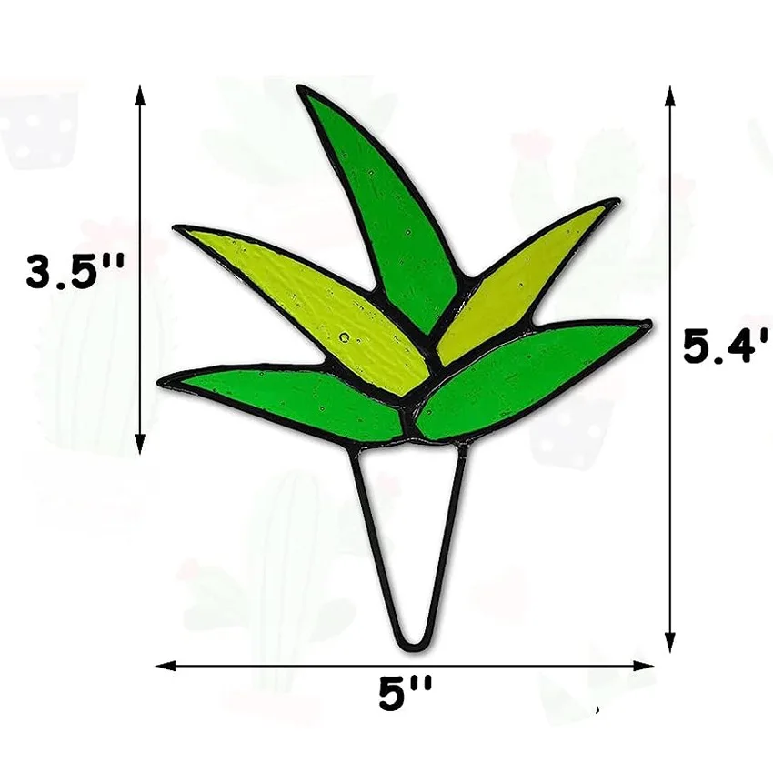 صبار أكريليك ملون يدوي الصنع ، زخارف نباتات استوائية عصارية ، ماسك شمس للحديقة ، المنزل ، المكتب ، زخرفة سطح الطاولة #6