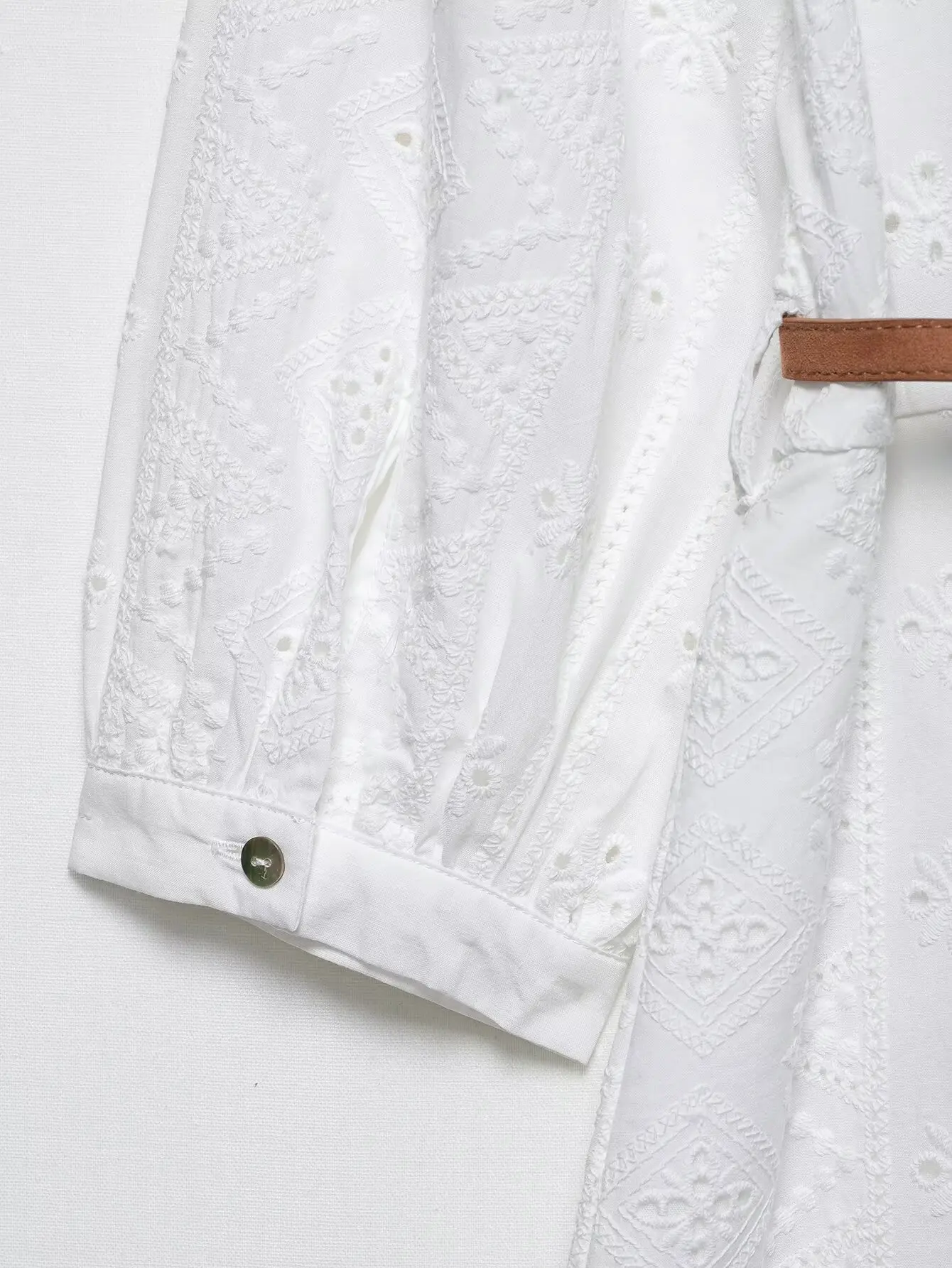 PB&ZA2025 Mini abito stile moda con ricamo cavo da donna nuovo estivo