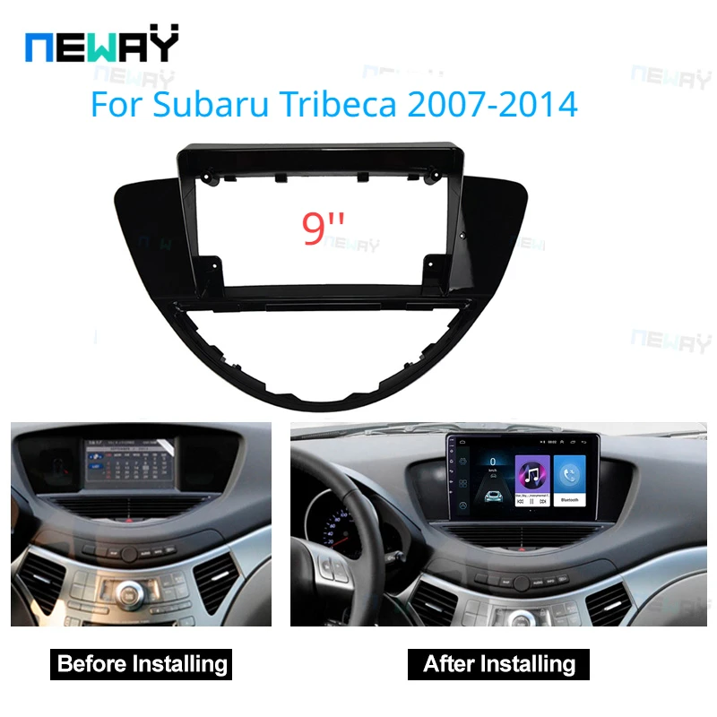 9 Inch Car Frame Fascia Adapter Android Radio Dash Fitting Panel Kit For Subaru Tribeca 2007-2014