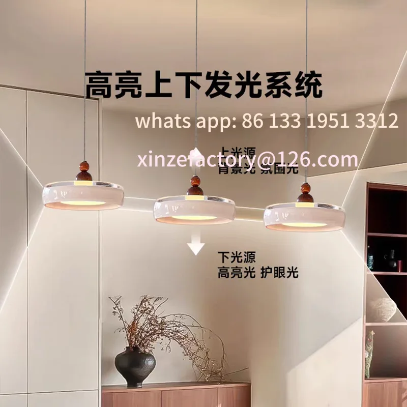 

Customizable Cream Style Premium Atmosphere Three-head Restaurant Chandelier 2025 New Medieval Champagne Three-head Table Light