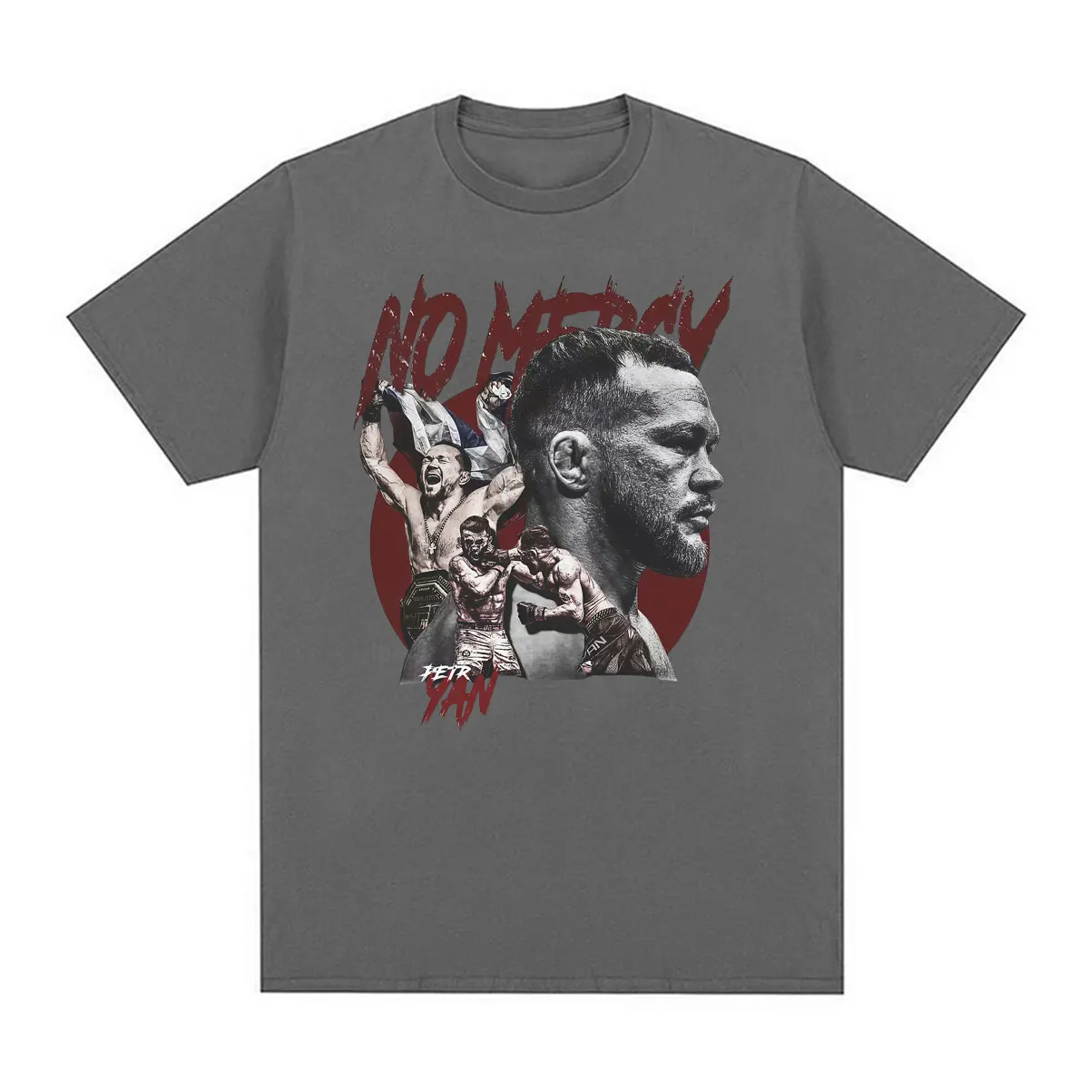 Petr Yan No Mercy Vintage Grafik-T-Shirts für Männer und Frauen, Harajuku Gothic Classic T-Shirts, Sommer-Tops, Baumwoll-T-Shirt, Streetwear – Detail 4