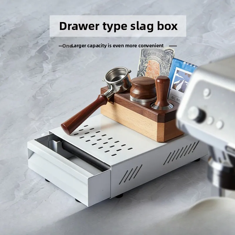 Italian coffee grounds box, bar storage utensil, commercial large capacity drawer style knocker box, waste powder knocker box