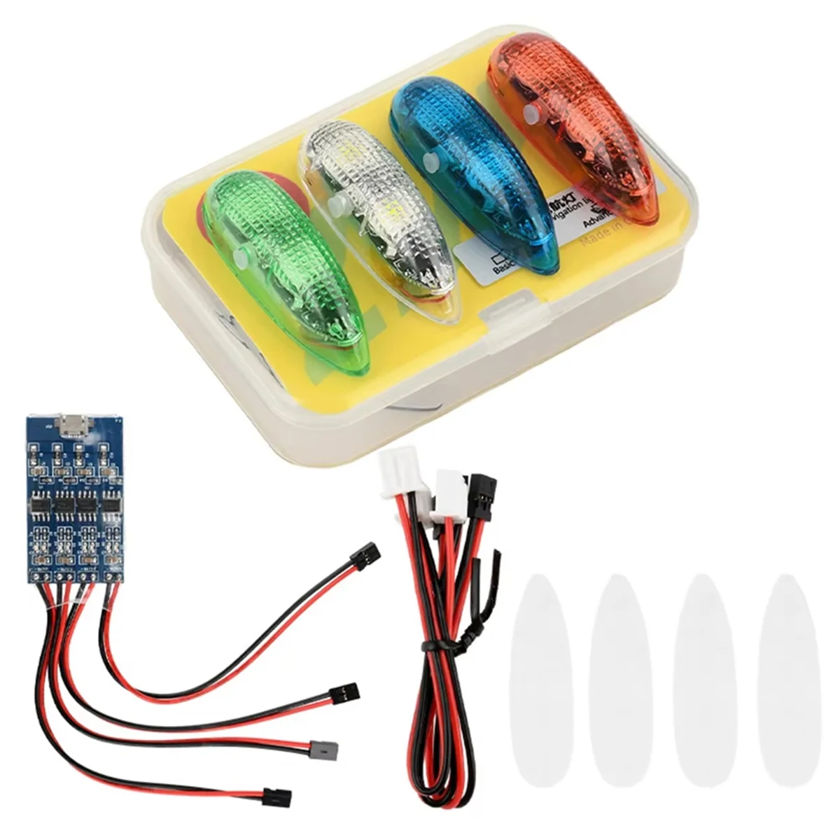 

AT42 Wireless LED Navigation Light Module for RC Aircraft Drones Night Flight Safety Flash Light for Fixed Wing FPV Drone Toy