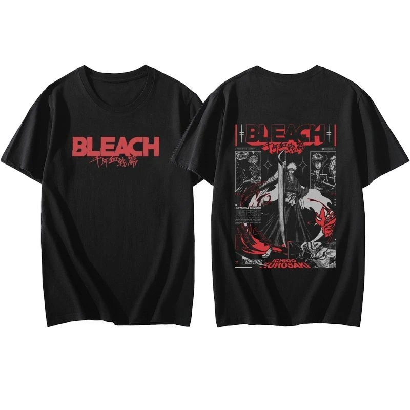2026 BLEACH T-shirt Kurosaki Ichigo's Thousand-Year Blood Battle Short Sleeve Shirt Japanese Manga Trendy for Both Men and Women