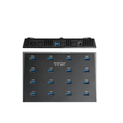 Sipolar 25W powered super data speed 5Gbps 16 ports USB 3.0 duplicator hub USB flash driver copier with free software