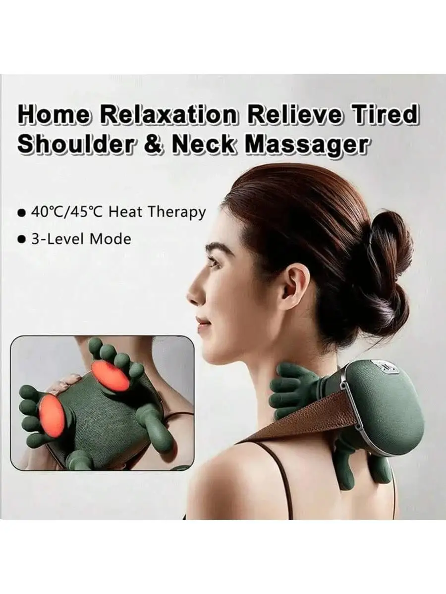 

2026 1 шт., электрическая шаль для массажа шеи и мышц плеч и спины, массажная шаль для шеи, массажер для расслабления тела, перезаряжаемая